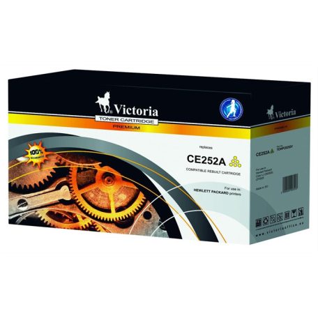 VICTORIA TECHNOLOGY CE252A Lézertoner ColorLaserJet CM3530, CP3525 nyomtatókhoz, VICTORIA TECHNOLOGY 504A, sárga, 7k