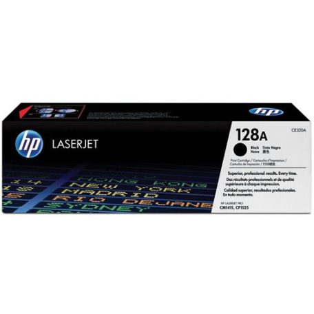 HP CE320A Lézertoner Color LaserJet Pro CM1415, CP1525N nyomtatókhoz, HP 128A, fekete, 2k