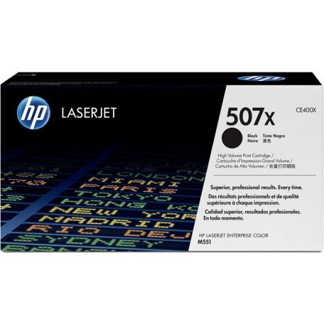 HP CE400X Lézertoner LaserJet M551 nyomtatóhoz, HP 507X, fekete, 11k