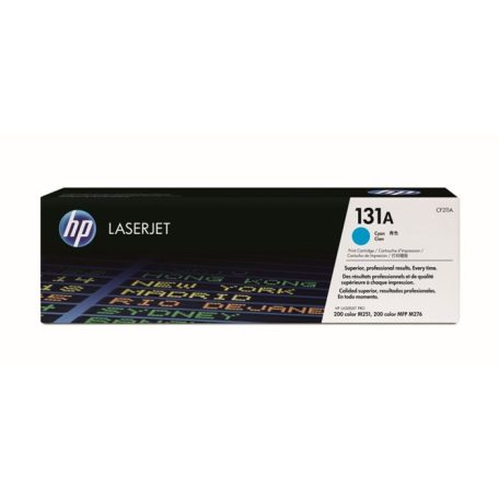 HP CF211A Lézertoner LaserJet Pro 200 M276N nyomtatóhoz, HP 131A, cián, 1,8k