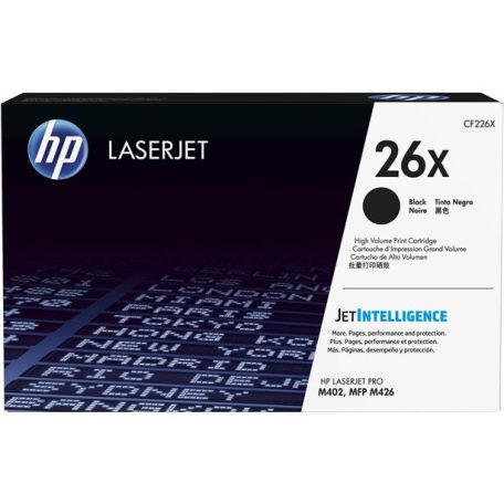 HP CF226X Lézertoner LaserJet Pro M402, 426 nyomtatókhoz, HP 26X, fekete, 9k