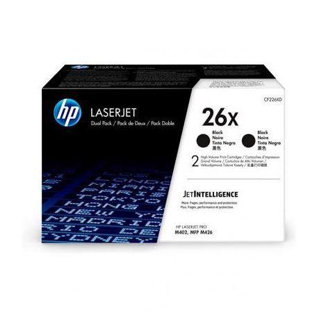 HP CF226XD Lézertoner LaserJet Pro M402, 426 nyomtatókhoz, HP 26X, fekete, 2*9k
