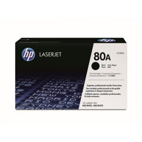 HP CF280A Lézertoner LaserJet Pro 400 M401 sorozat, M425 nyomtatókhoz, HP 80A, fekete, 2,7k