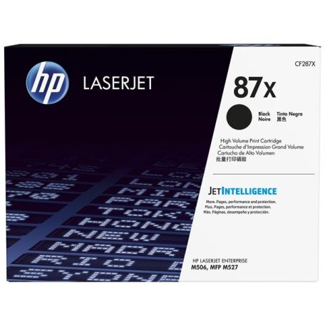 HP CF287X Lézertoner LaserJet M506, M527 nyomtatókhoz, HP 87X, fekete, 18k