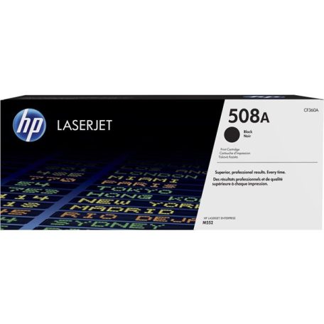 HP CF360A Lézertoner Color LaserJet Enterprise M552, M553 nyomtatóhoz, HP 508A, fekete, 6k