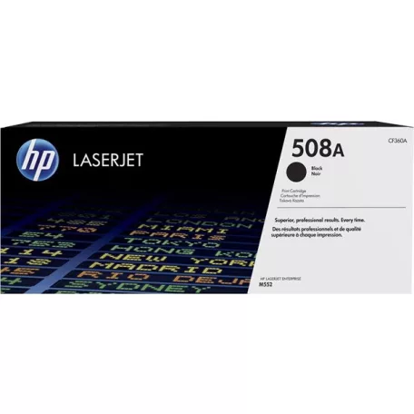 HP CF360A Lézertoner Color LaserJet Enterprise M552, M553 nyomtatóhoz, HP 508A, fekete, 6k