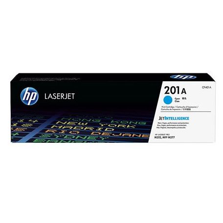 HP CF401A Lézertoner Color LaserJet Pro M252,M277 nyomtatóhoz, HP 201A, cián, 1,4k