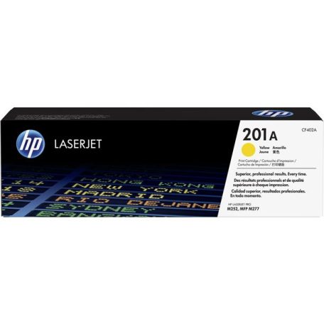 HP CF402A Lézertoner Color LaserJet Pro M252,M277 nyomtatóhoz, HP 201A, sárga, 1,4k