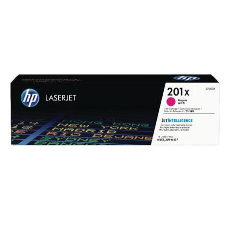HP CF403X Lézertoner Color LaserJet Pro M252,M277 nyomtatóhoz, HP 201X, magenta, 2,3k