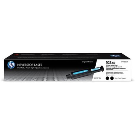 HP W1103AD Lézertoner Neverstop 1000, 1200 nyomtatókhoz, HP 103AD, fekete, 2*2,5k