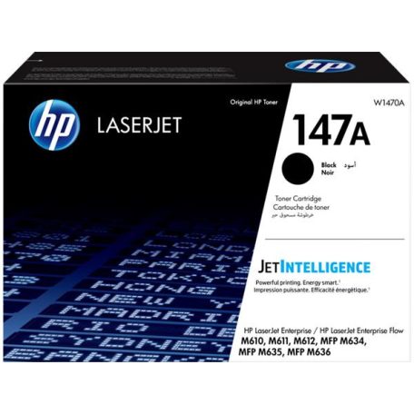 HP W1470A Lézertoner HP Laserjet Enterprise M611DN, M635H nyomtatókhoz, HP 147A, fekete, 10,5k