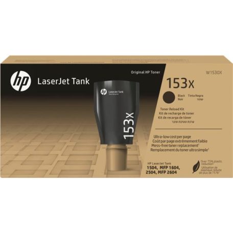 HP W1530X Lézertoner Laserjet Tank 1504, 2504 nyomtatókhoz, HP 153X, fekete, 5k