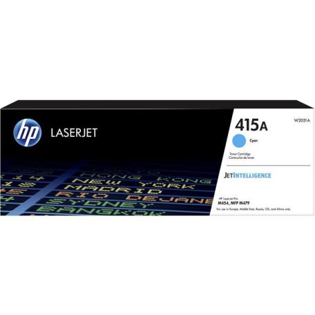 HP W2031A Lézertoner Color LaserJet Pro M454, MFP M479 nyomtatókhoz, HP 415A, cián, 2,1k