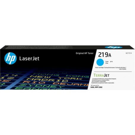 HP W2191A Lézertoner LaserJet Pro 3202 nyomtatóhoz, HP219A, cián, 1,2k