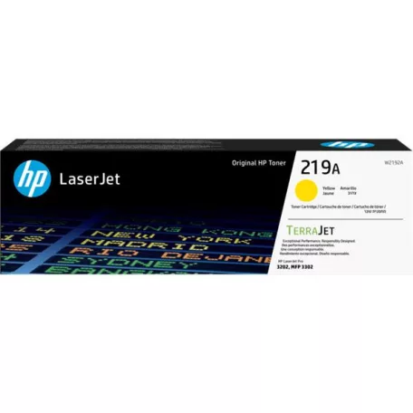 HP W2192A Lézertoner LaserJet Pro 3202 nyomtatóhoz, HP219A, sárga, 1,2k