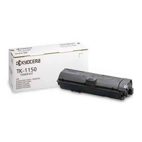 KYOCERA TK1150 Lézertoner P2235dw, M2135dn nyomtatókhoz, KYOCERA, fekete, 3k