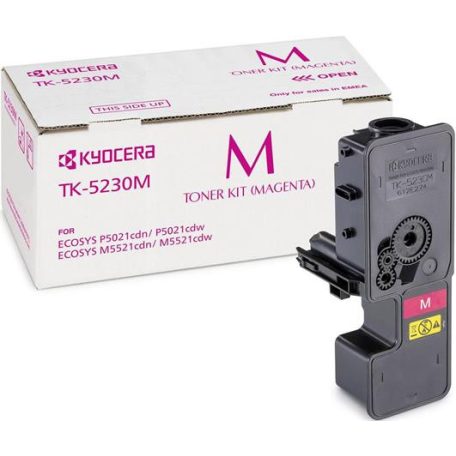 KYOCERA TK5230 Lézertoner M5521CDN, 5521CDW, P5021CDN, 5021CDW nyomtatókhoz, KYOCERA, magenta, 2,2k