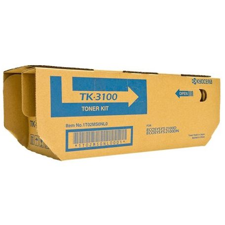 KYOCERA TK3100 Lézertoner FS 2100D, FS2100DN nyomtatókhoz, KYOCERA, fekete, 12,5k