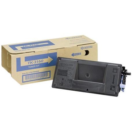 KYOCERA TK3160 Lézertoner P3045dn, 3050dn, 3055dn, 3060dn nyomtatókhoz, KYOCERA, fekete, 12,5k