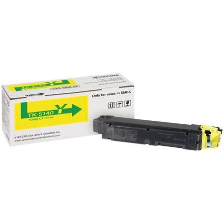 KYOCERA TK5140Y Lézertoner P6130cdn, M6030cdn, M6530cdn nyomtatókhoz, KYOCERA, sárga, 5k