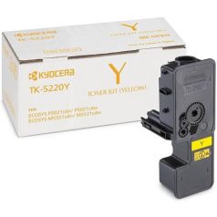   KYOCERA TK5220Y Lézertoner P5021cdn, P5021cdw, M5521cdn, M5521cdw nyomtatókhoz, KYOCERA, sárga, 1,2k