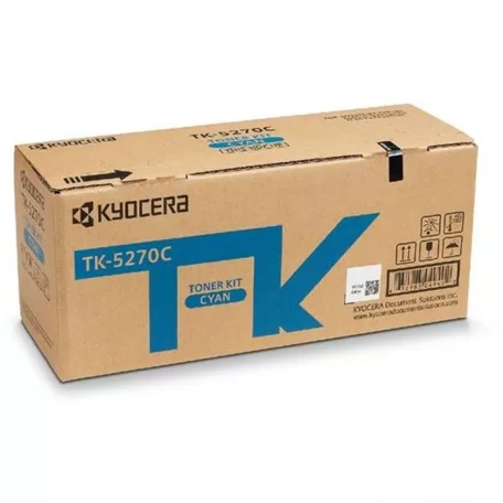 KYOCERA TK5270C Lézertoner ECOSYS M6230cidn, P6230cdn nyomtatókhoz, KYOCERA, cián, 6K
