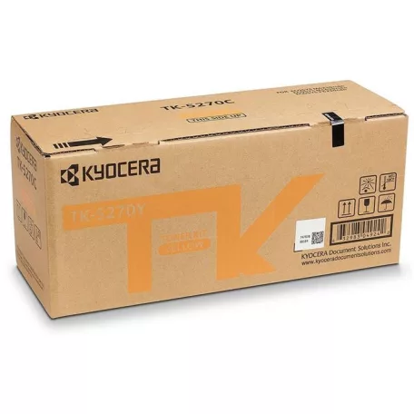 KYOCERA TK5270Y Lézertoner ECOSYS M6230cidn, P6230cdn nyomtatókhoz, KYOCERA, sárga, 6K
