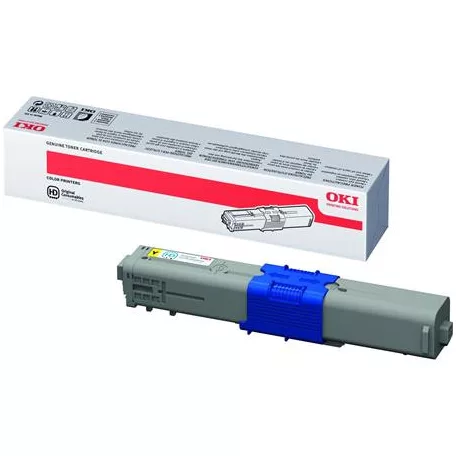 OKI 44469704 Lézertoner C310, 330, 510, 530 nyomtatókhoz, OKI, sárga, 2k