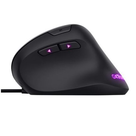 TRUST Egér, vezetékes, optikai, vertikális, gaming, LED, TRUST "GXT144 Rexx", fekete