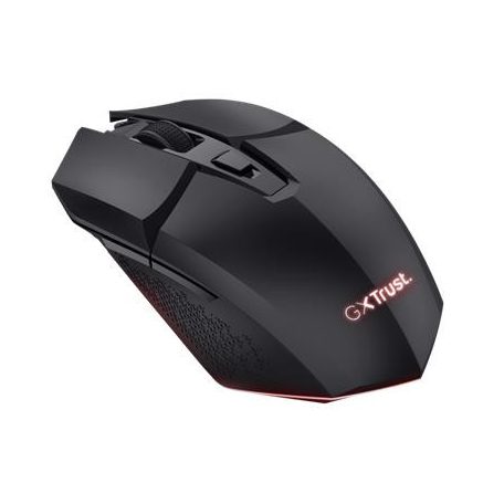 TRUST Egér, vezeték nélküli, optikai, gaming, LED, TRUST "GXT110 Felox", fekete