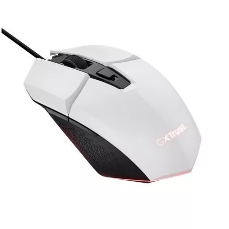 TRUST Egér, vezetékes, optikai, gaming, LED, TRUST "GXT109W Felox", fehér