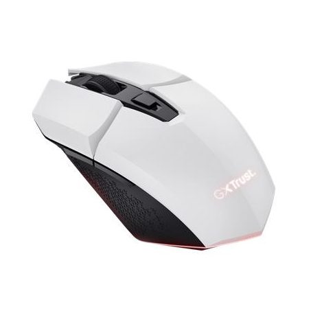 TRUST Egér, vezeték nélküli, optikai, gaming, LED, TRUST "GXT110W Felox", fehér