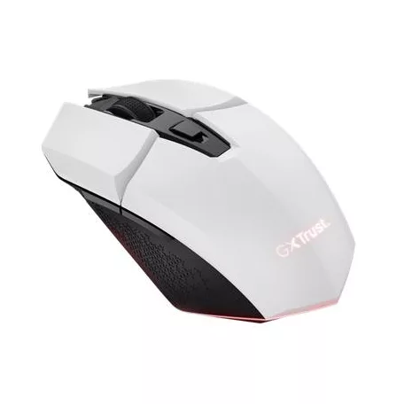 TRUST Egér, vezeték nélküli, optikai, gaming, LED, TRUST "GXT110W Felox", fehér