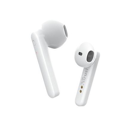 TRUST Fülhallgató, TWS vezeték nélküli, Bluetooth 5.0, TRUST "Primo", fehér