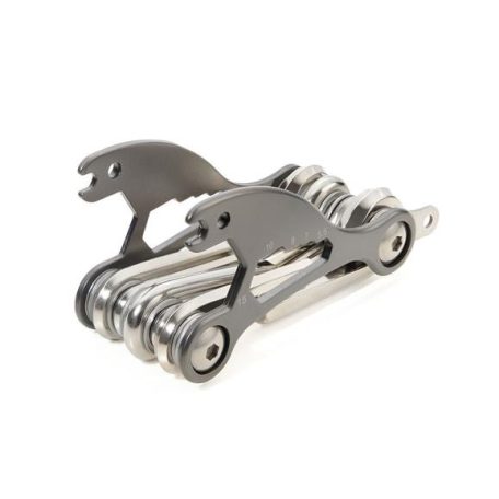 TROIKA Szerszám kerékpárhoz, 18 funkció, TROIKA "Bike Multitool", ezüst