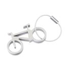 TROIKA Kulcstartó, sörnyitóval, kerékpár, alumínium, TROIKA, "Bicycle", ezüst