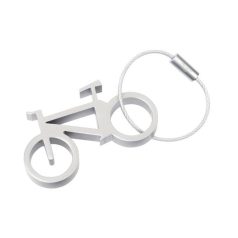   TROIKA Kulcstartó, sörnyitóval, kerékpár, alumínium, TROIKA, "Bicycle", ezüst