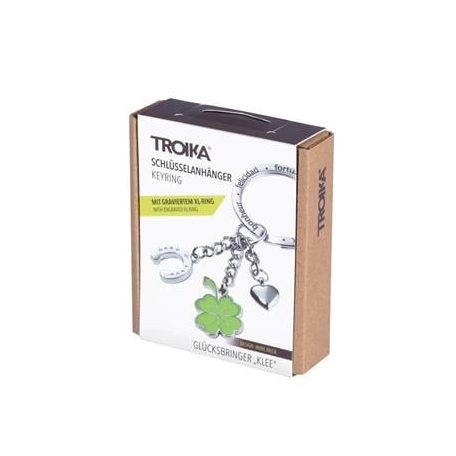 TROIKA Kulcstartó, szerencsehozó motívumok, TROIKA, "Clover"