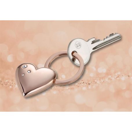 TROIKA Kulcstartó, SWAROVSKI® kristályokkal, TROIKA, "Girls Best Friend Rosy" Shiny