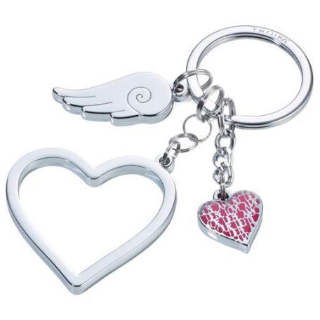 TROIKA Kulcstartó, 3 charm dísszel, TROIKA "LOVE IS IN THE AIR"