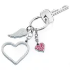 TROIKA Kulcstartó, 3 charm dísszel, TROIKA "LOVE IS IN THE AIR"
