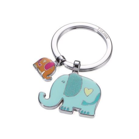 TROIKA Kulcstartó, 2 charm dísszel, TROIKA "Elefántok", vegyes színek
