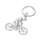 TROIKA Kulcstartó, kerékpáros, fém, TROIKA, "Mountain bike", ezüst