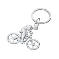   TROIKA Kulcstartó, kerékpáros, fém, TROIKA, "Mountain bike", ezüst