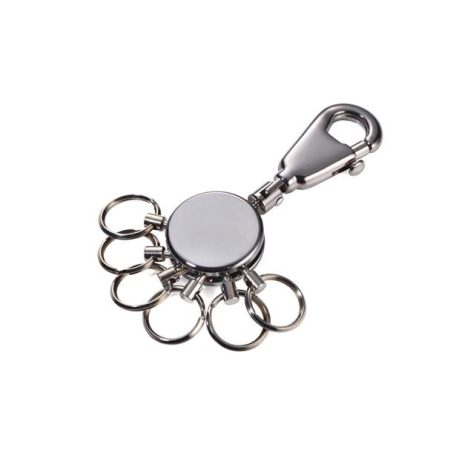 TROIKA Kulcstartó, 6 gyűrűvel, TROIKA "Patent", ezüst