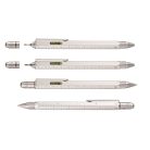 TROIKA Golyóstoll, multifunkciós, érintővel, TROIKA, "Construction", ezüst