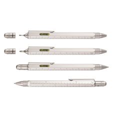   TROIKA Golyóstoll, multifunkciós, érintővel, TROIKA, "Construction", ezüst