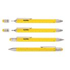 TROIKA Golyóstoll, multifunkciós, érintővel, TROIKA, "Construction", sárga