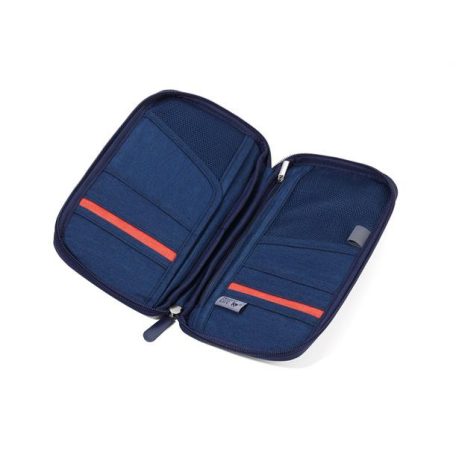 TROIKA Dokumentumtároló, utazáshoz, RFID védelemmel, TROIKA "Safe flight", sötétkék