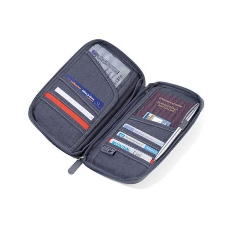TROIKA Dokumentumtároló, utazáshoz, RFID védelemmel, TROIKA "Safe flight", szürke